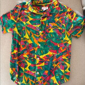 Cat & Jack Vibrant Multicolor Button Down Shirt